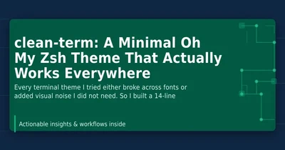 clean-term: A Minimal Oh My Zsh Theme That Actually Works Everywhere featured image
