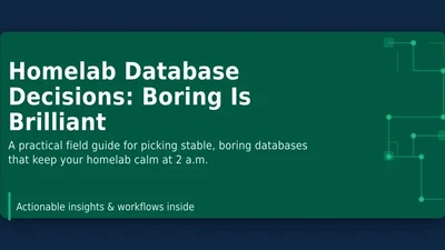 Homelab Database Decisions: Boring Is Brilliant featured image