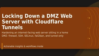 Locking Down a DMZ Web Server with Cloudflare Tunnels featured image