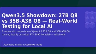 Qwen3.5 Showdown: 27B Q8 vs 35B-A3B Q8 — Real-World Testing for Local AI featured image