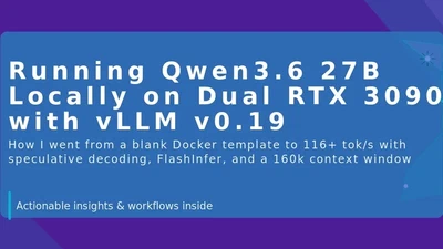 Running Qwen3.6 27B Locally on Dual RTX 3090s with vLLM v0.19 featured image