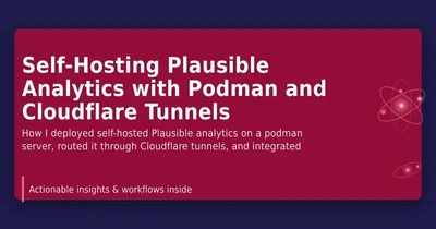 Self-Hosting Plausible Analytics with Podman and Cloudflare Tunnels featured image